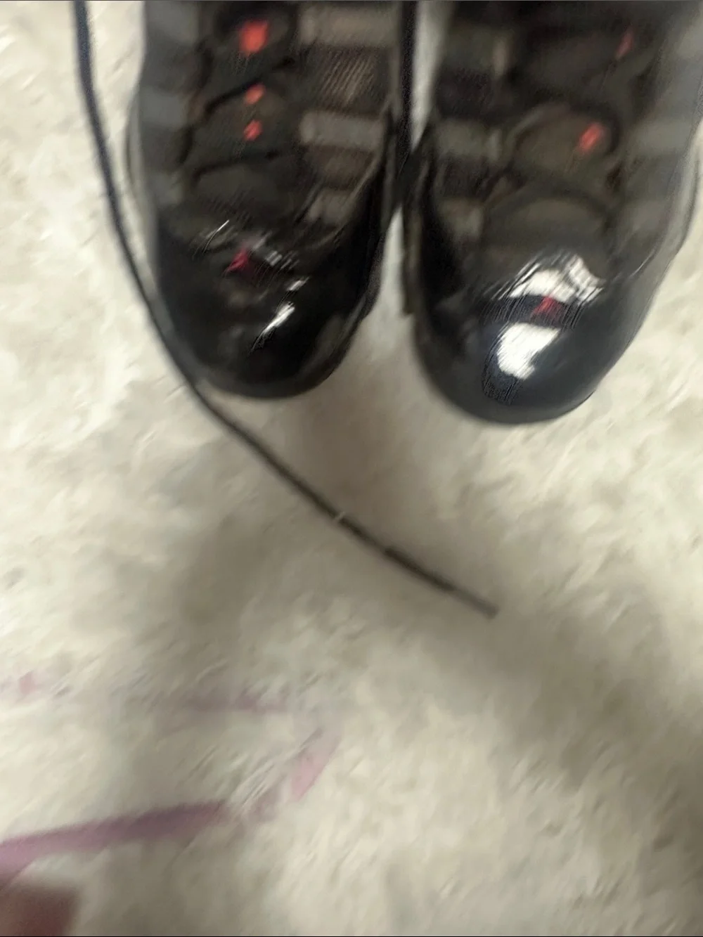 Nike Kids Black and Red High-Top Sneakers